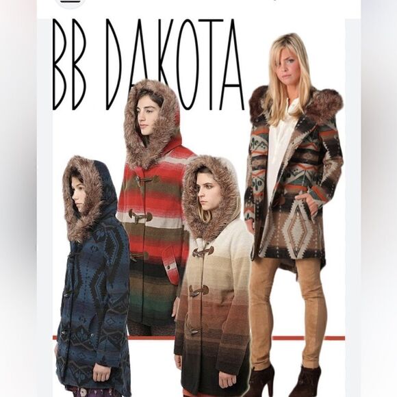 BB Dakota faux fur hooded toggle coat - Picture 5 of 6